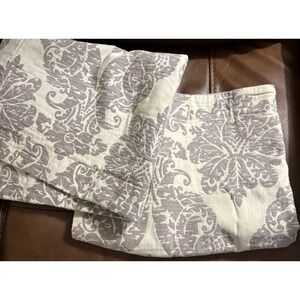 Baby and Child RH Restoration Hardware  Set of 2 damask gray cream euro shams